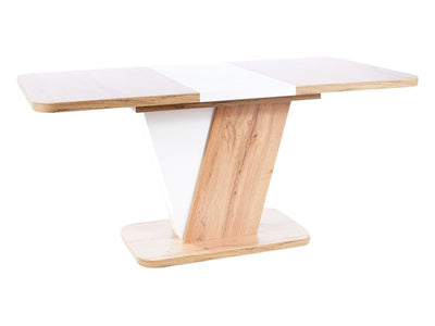Tavolo design in legno allungabile colore rovere bianco cm 120/160x80x76h