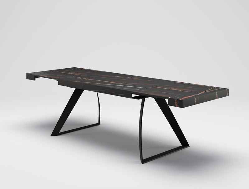 Arvel - Tavolo design allungabile per soggiorno gambe in metallo piano in legno - vari modelli
