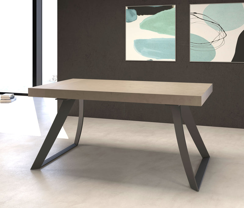 Arvel - Tavolo design allungabile per soggiorno gambe in metallo piano in legno - vari modelli