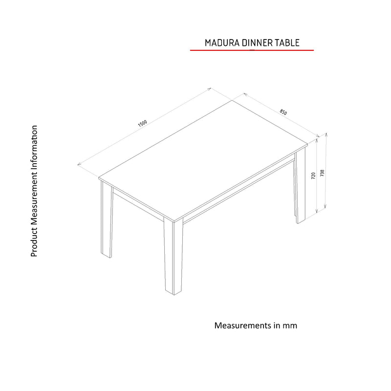 Tavolo fisso da pranzo in legno colore naturale inserti con paglia di Vienna cm 150x85x74h