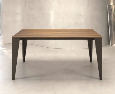 Eusedio - Tavolo design allungabile per sala pranzo piano in legno o vetro cm 160/260x90 - vari colori