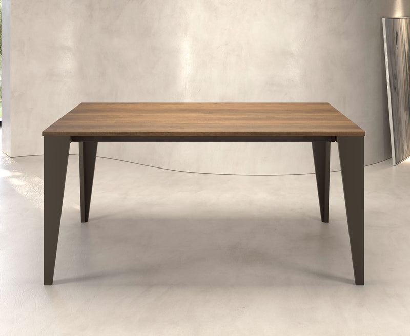 Eusedio - Tavolo design allungabile per sala pranzo piano in legno o vetro cm 160/260x90 - vari colori
