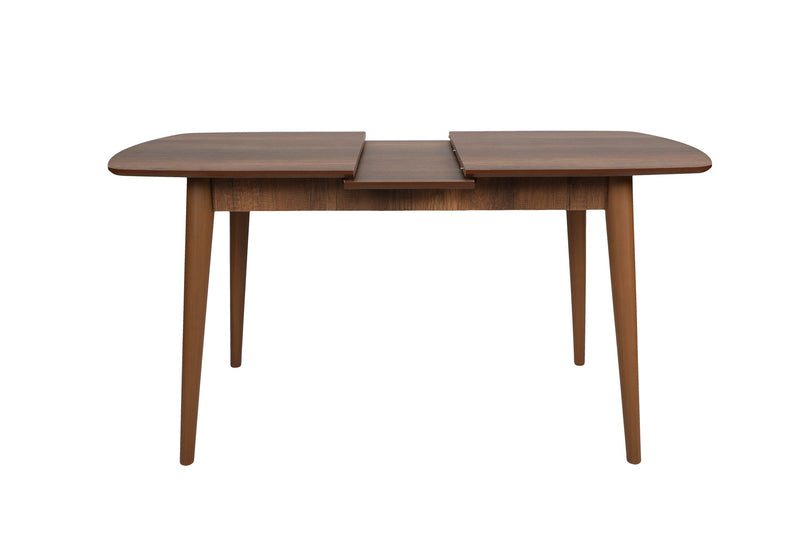 Tavolo sala pranzo piano ovale allungabile colore noce cm 130/160x80x75h