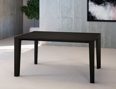 tavolo allungabile moderno piano e gambe in legno rovere nero