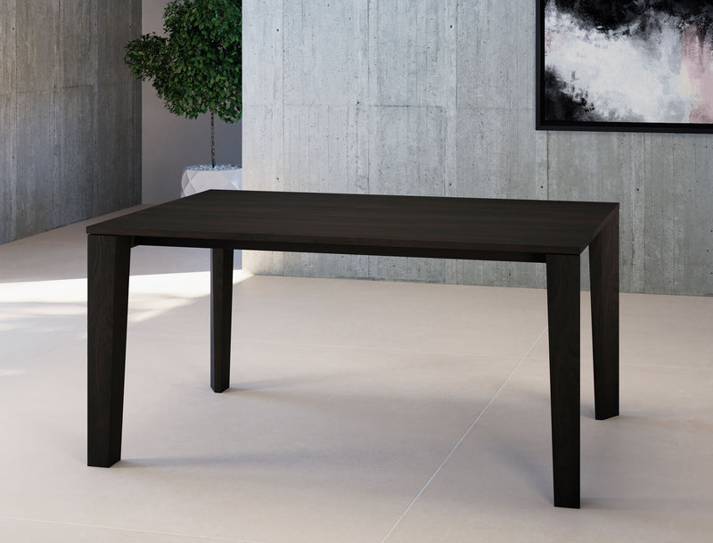 tavolo allungabile moderno piano e gambe in legno rovere nero