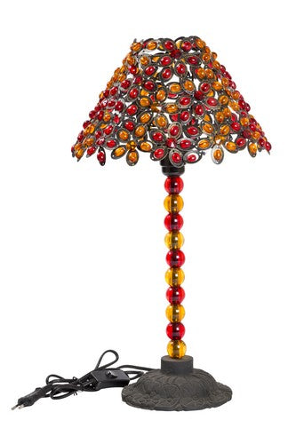 Abat-jour colorata stile orientale cm 28x28x50h