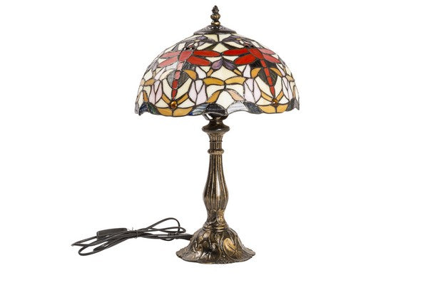 Abat-jour tiffany con vetri colorati cm Ø 40x62h