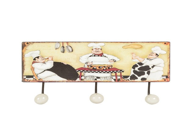 Appendiabiti ristorante 3 ganci cm 37x5x15h