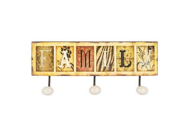 Appendiabiti vintage 3 pomelli cm 37x5x15h