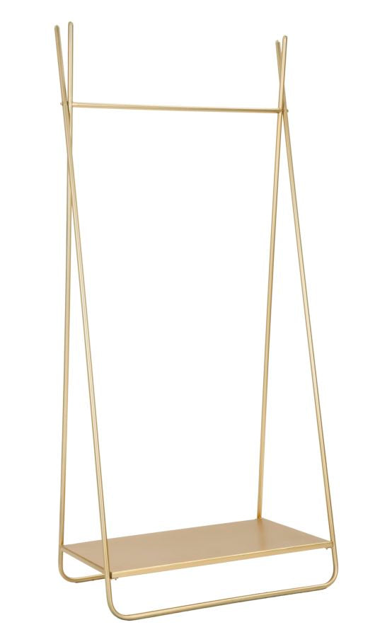 Appendiabiti con ripiano in metallo e legno 150 cm bianco 190000150