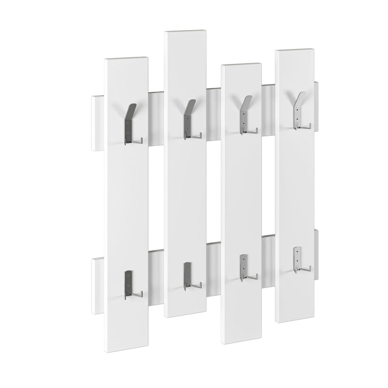 Set da 4 ganci appendiabiti in legno design moderno cm 64x4x79h - vari colori
