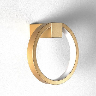 Applique da parete moderna ad anello in alluminio cm 15x8x15h - vari colori