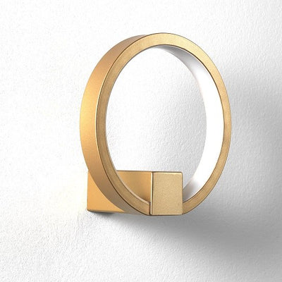 Applique da parete moderna ad anello in alluminio cm 15x8x15h - vari colori