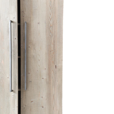 Armadio 2 ante con ripiani in legno massello di abete naturale cm 80x40x210h