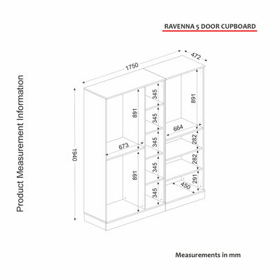 Armadio classico in legno design 4 ante e 3 aste appendiabiti e specchio cm 175x47x194h