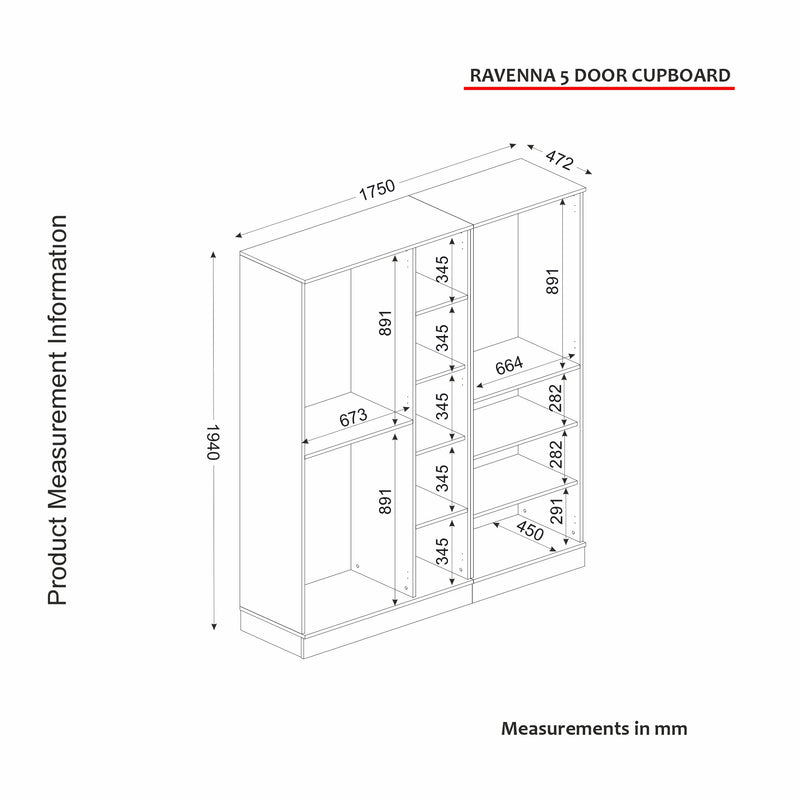 Armadio classico in legno design 4 ante e 3 aste appendiabiti e specchio cm 175x47x194h