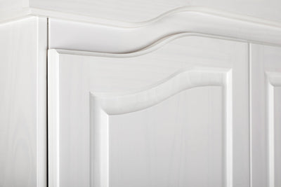 Marlet - Armadio classico 4 ante in legno massello colore bianco cm 182x59x197h