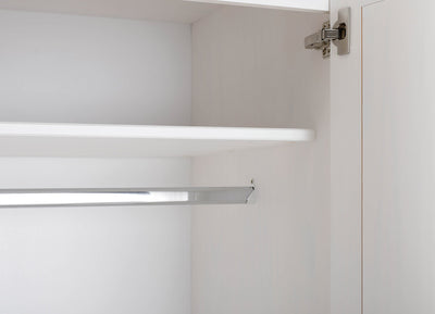 Marlet - Armadio classico 4 ante in legno massello colore bianco cm 182x59x197h