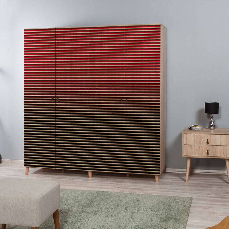 Armadio alto in stile moderno con 4 ante con all&