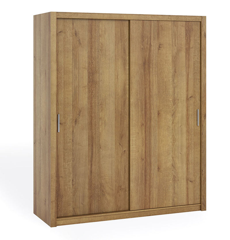 armadio scorrevole 2 ante cm 200 in legno oak golden