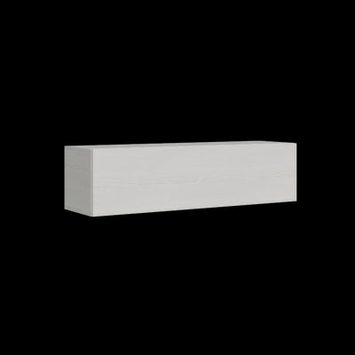 Zublena - Parete moderna per living sospesa in legno finitura noce