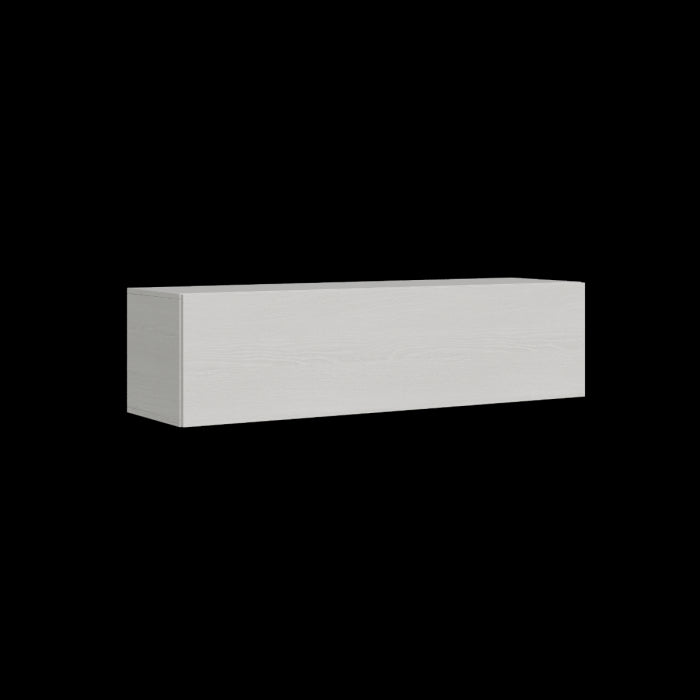 Zublena - Parete moderna per living sospesa in legno finitura noce