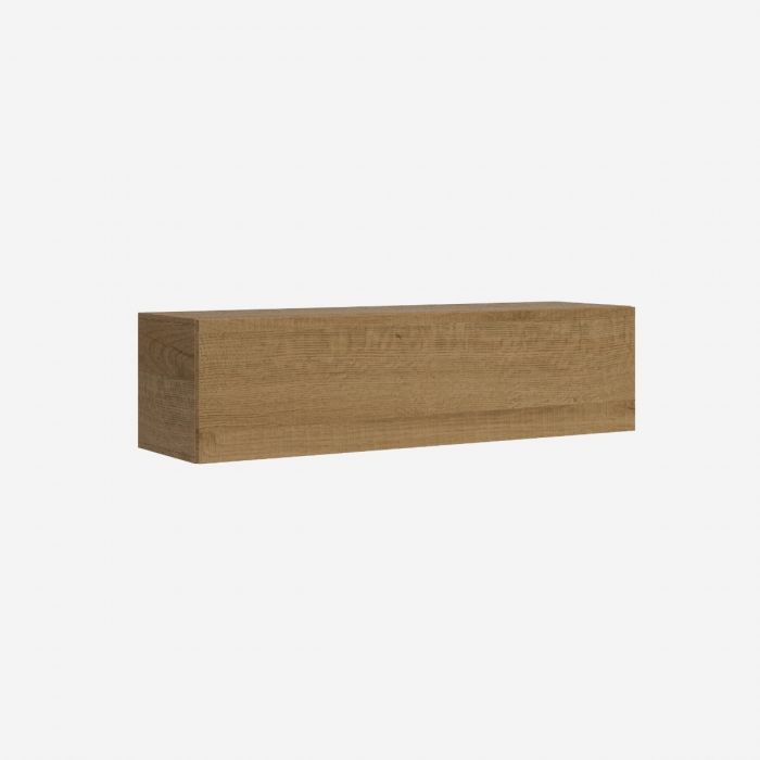 Zaccaria - Parete soggiorno design moderno con pensili in legno quercia