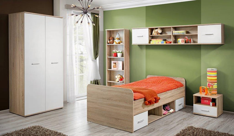 Libreria moderna 5 ripiani in legno quercia natura cm 59x24x175h