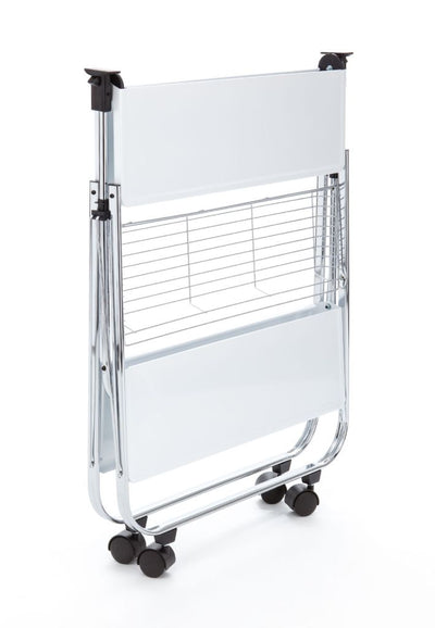 Carrello portavivande moderno richiudibile in metallo cm 68x40x70h