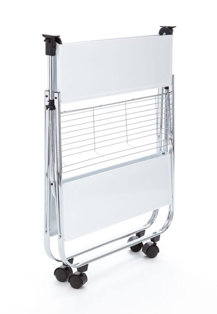 Carrello portavivande moderno richiudibile in metallo cm 68x40x70h