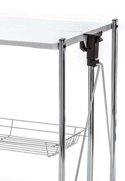Carrello portavivande moderno richiudibile in metallo cm 68x40x70h
