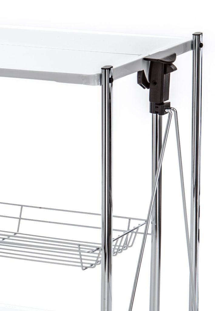 Carrello portavivande moderno richiudibile in metallo cm 68x40x70h