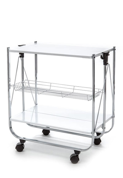 Carrello portavivande moderno richiudibile in metallo cm 68x40x70h