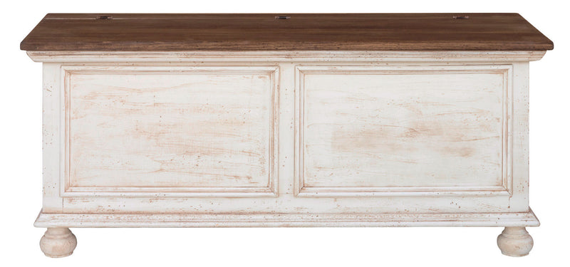 Cassapanca da ingresso in legno stile classico cm 120x44x51h