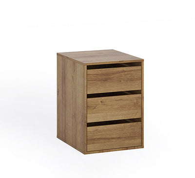 cassettiera interna per armadio 3 cassetti in legno oak golden