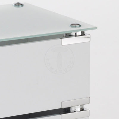 Cassettiera moderna girevole 3 cassetti in legno con ruote per ufficio cm 38x31x58h