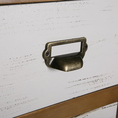 Mobile in legno con 8 cassetti e 1 anta stile vintage cm 70x35x110h