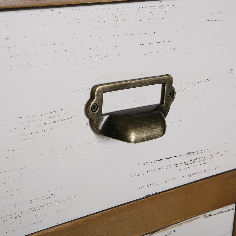 Mobile in legno con 8 cassetti e 1 anta stile vintage cm 70x35x110h