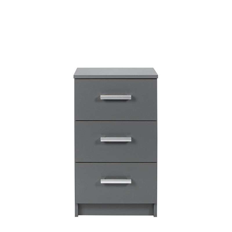 cassettiera ufficio 3 cassetti in legno grigio
