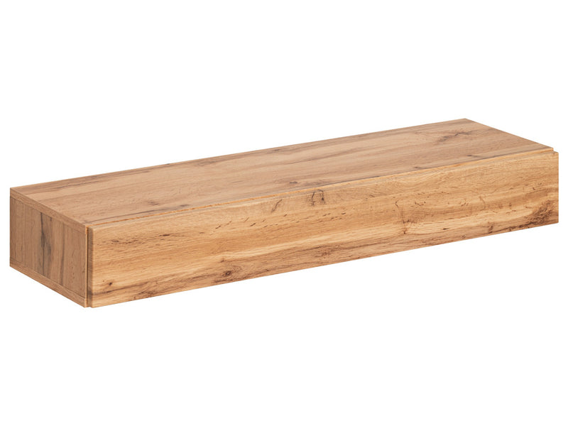 Ofemia - Set ingresso con pensili e vani bianco opaco e rovere cm 100x30x170h