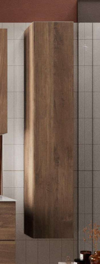 pensile verticale da cm 138 con 1 anta e scomparti interni in legno rovere Mercure