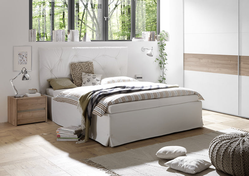 Mestal - Set da 2 Comodino moderno 2 cassetti da camera in legno cm 51x40x42h - vari colori
