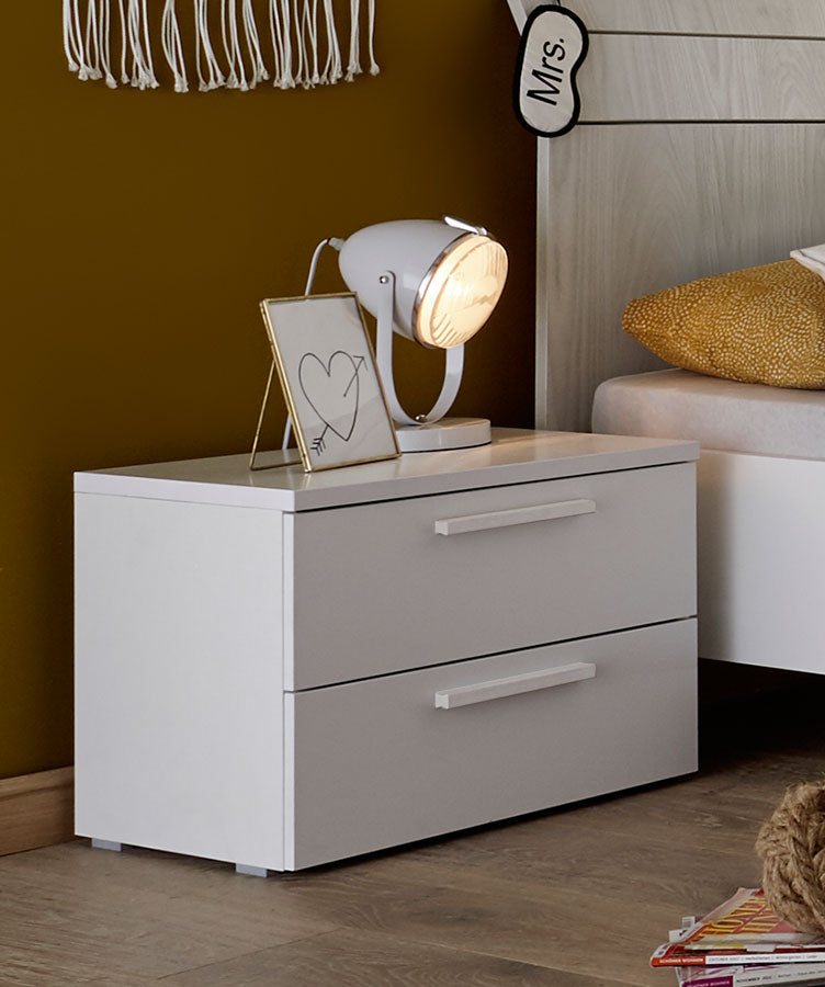 Nelide - Cameretta singola completa con armadio e comodino in legno - vari colori