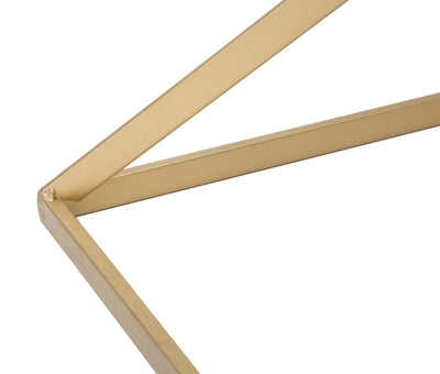 Tavolino da salotto comodino moderno in metallo dorato piano in vetro nero cm 50x50x45h