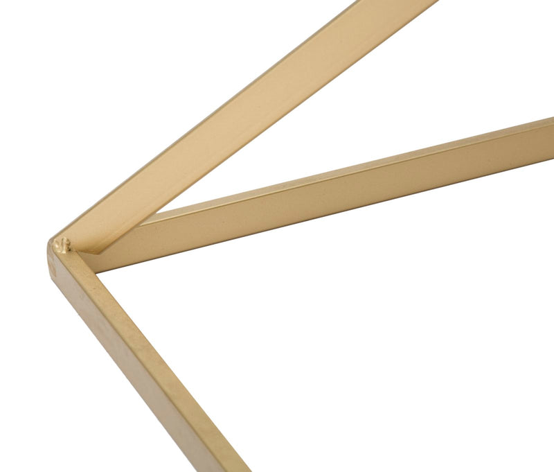 Tavolino da salotto comodino moderno in metallo dorato piano in vetro nero cm 50x50x45h