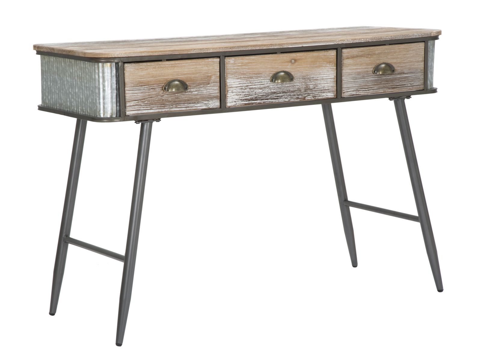 Tavolo Consolle con 3 Cassetti 120x30x75 cm Legno di Acacia Tavolo Consolle con 3 Cassetti 120x30x75 cm Legno di Acacia