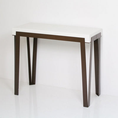 Rio - Consolle da ingresso allungabile moderna cm 90x40/300x77h - Bianco frassino