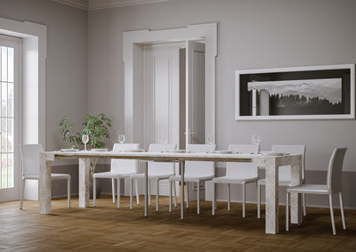 Look - Tavolo consolle allungabile sala da pranzo o ingresso cm 90x46/306x76h