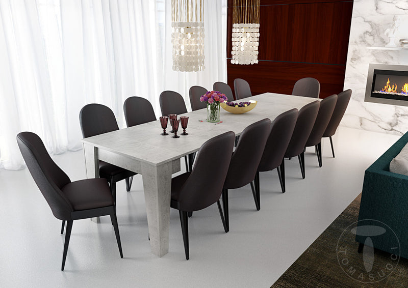 consolle allungabile tavolo moderno da pranzo per 14 persone