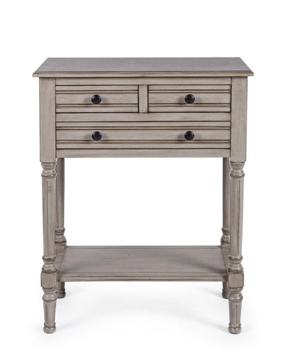 Consolle da ingresso con 3 cassetti stile classico in legno cm 60x33x78h